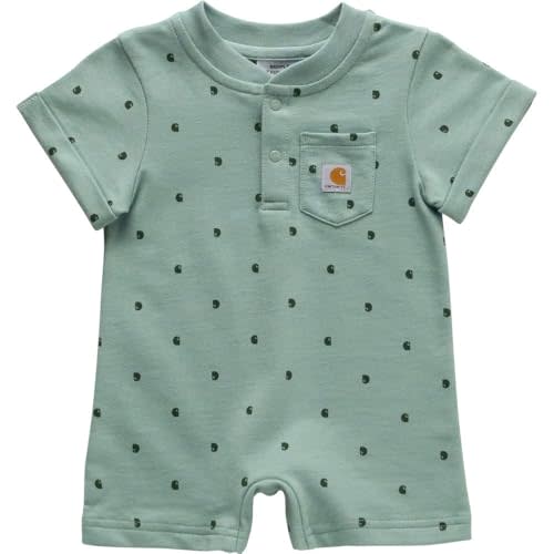 Carhartt Kid's CM5413 Short-Sleeve French Terry Romper - Girls