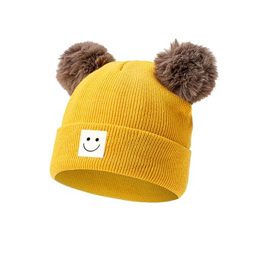 AZJ Baby Beanie Hat Toddler Infant Winter Knitted Hat Kids Soft Warm Pom Pom Beanie Cap for Boys Girls