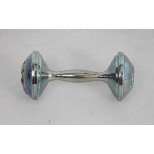 Stainless Steel - Metallic - Rattle Baby Toy - Teddy Bear