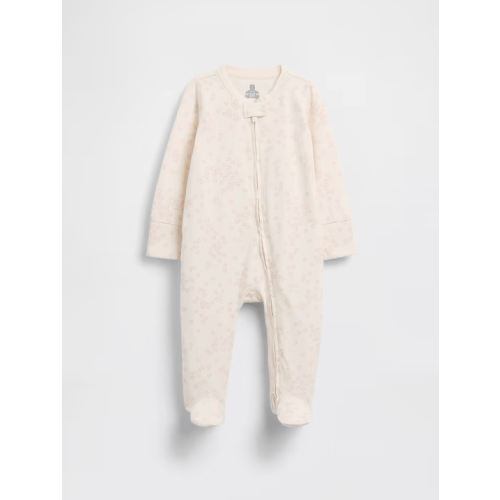 Baby Organic Cotton Floral Footed One-Piece