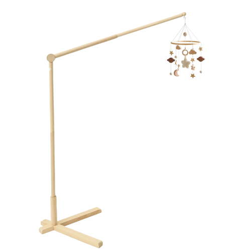 Wood Floor Standing Crib Mobile Arm Movable Baby Mobile Holder 153.5cm Height Nursery Decor for Hanging Bed Bell Baby Bed Toys