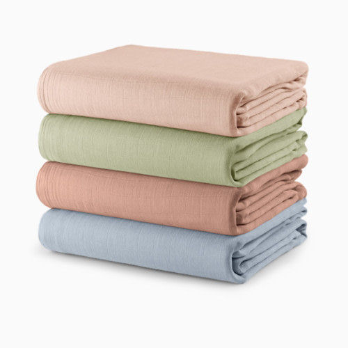 Muslin Swaddle Blankets Set (4 Pack) - Pacific, Cedar, Sage, Blush