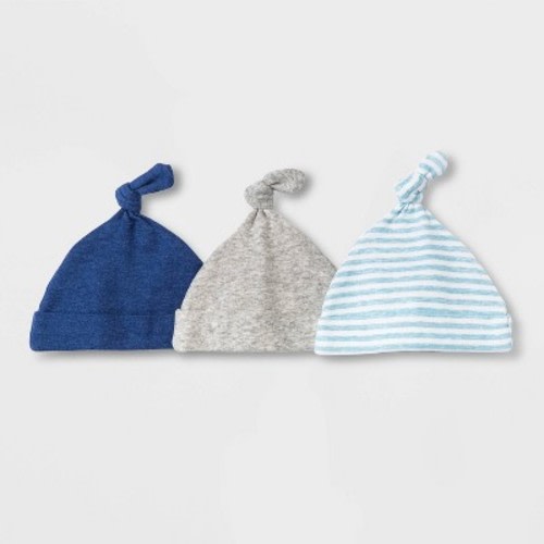 Baby Boys' 3pk Basic Hat - Cloud Island™ Blue