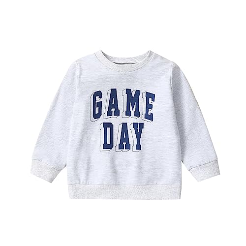 Toddler Baby Boy Football Outfits Game Day Pullover Sweatshirt Long Sleeve T-Shirt Top Pants Sports Fall Clothes