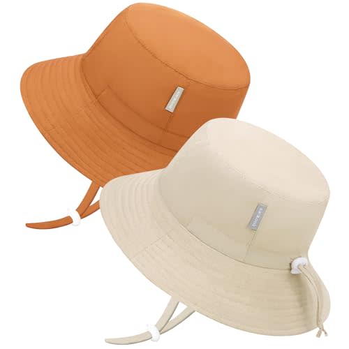Otoyzy Baby Sun Hat Wide Brim Sun Protective Toddler Kids Beach Bucket Hat Summer for Boys 0-5T