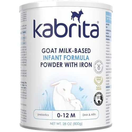 Kabrita Goat Milk-Based Infant Formula Powder, Designed for Gentle Digestion, Gentle Alternative to Cow’s Milk, with Iron, DHA, ARA & Prebiotics, for Infants 0–12 Months, Non-GMO, 28 oz