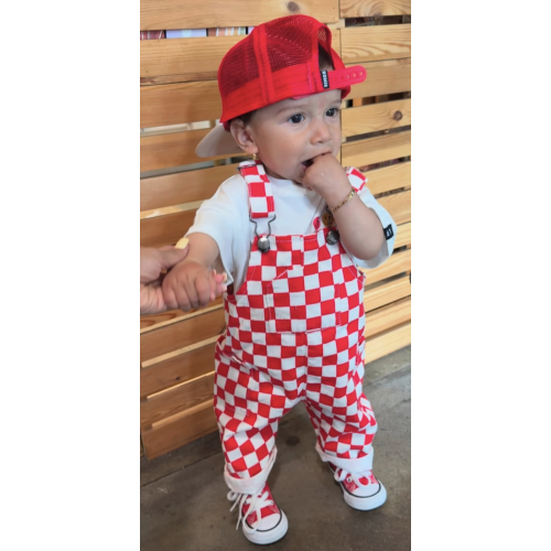Red Checkered Overalls