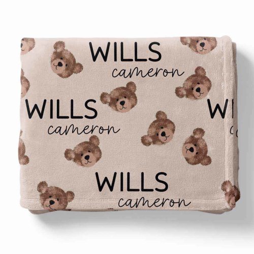 Teddy's Bears Personalized Kids Blanket