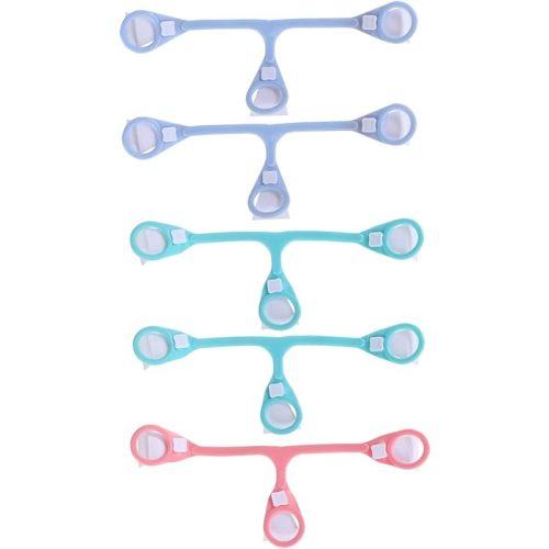 Hacent 5 Pack Baby Cloth Diaper Fasteners, Blue, Green & Pink, Replaces Diaper Pins (GBP-5 Pack)