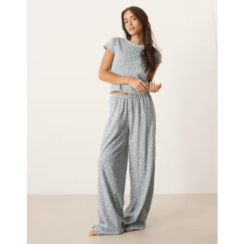 ASOS DESIGN mix & match pajama pants in blue floral print