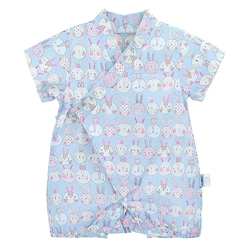 Baby Kimono Romper Japanese Sakura Cotton Infant Comfy Pajamas 3-24 Months