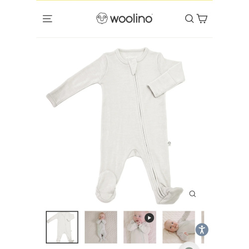 Footie Pajamas, Merino Wool, Oat
