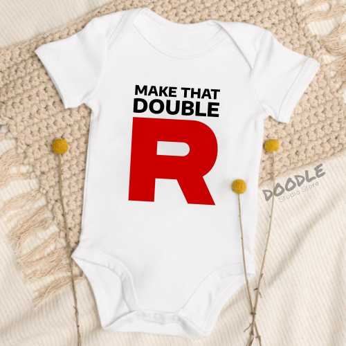 Team Rocket Pokemon Baby Bodysuit – "Make That Double" Organic Cotton