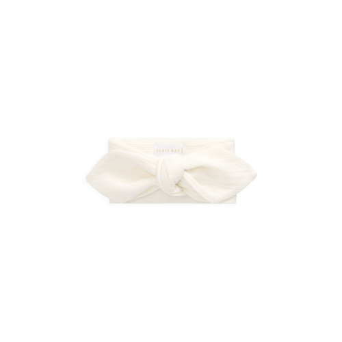 Organic Cotton Pointelle Headband - Parchment – Jamie Kay USA