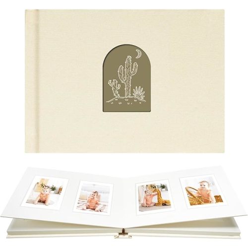 Vienrose Mini Photo Album - 52 Pocket Fits Instant Camera (12, 11, 9, 8, 90, 25), Polaroid Snap PIC-300, Kodak Mini 3-Inch Film, Beige