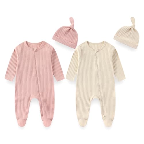 JELYLOVE Unisex Long Sleeve Baby Boy Girl Footies Sets New Born Clothes | clothes sets,95% cotton 5% spandex fabric,everyday wear,Easy diaper changes,perfect for new parents