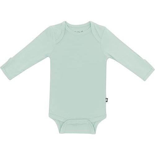 KYTE BABY Unisex Long Sleeve Bodysuit, Rayon Made From Bamboo (0-3 Months, Sage)