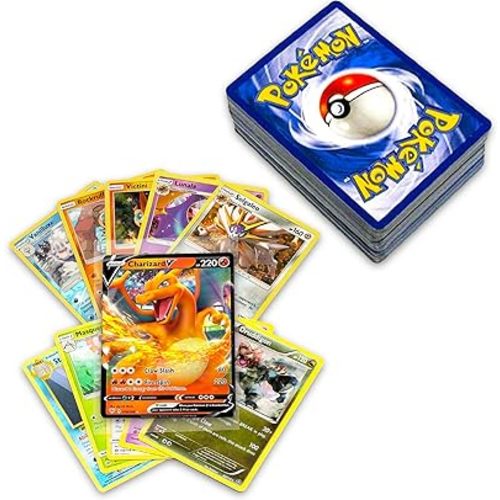 50+ Official Pokemon Cards Collection with 5 Foils in Any Combination and at Least 1 Rarity, GX, EX, FA, Tag Team, Or Secret Rare