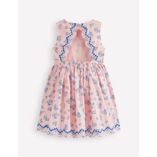 Broderie Back Detail Dress (Size 4-5)