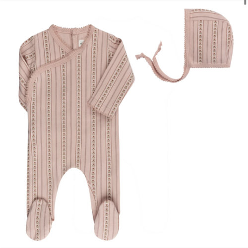Baby Girl Footie and Bonnet