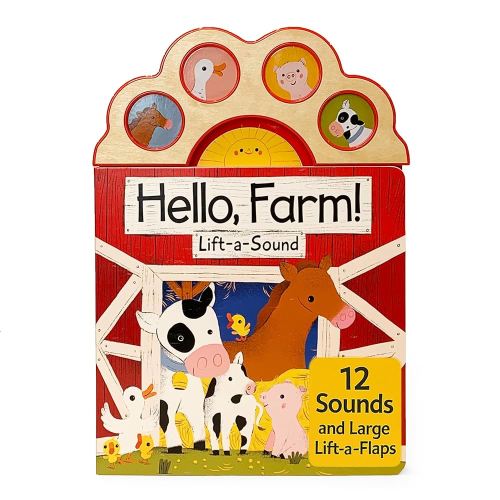 Hello, Farm! A Lift-a-Flap Animal Sound Book - Includes 12 Sounds and Big Flaps