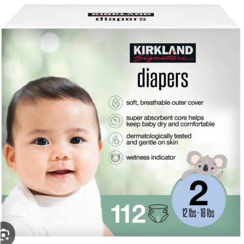 Kirkland Signature Diaper Size 2, 112-count Same-Day Delivery | Costco