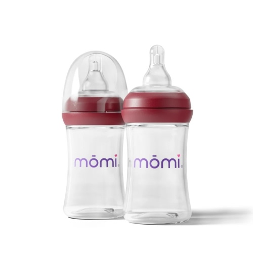 momi vibes breast-like bottle sets - cranberry