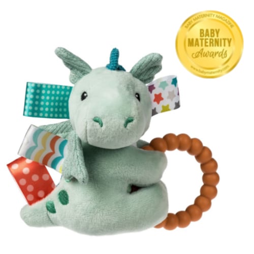 Taggies Drax Dragon Teether Rattle - 6" - Mary Meyer Stuffed Toys