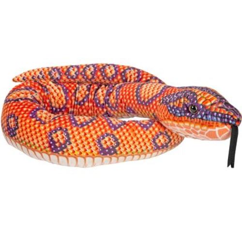 Wild Republic Snake Rainbow Boa Scales, Stuffed Animal, 54Inches, Plush Toy, Fill is Spun Recycled Water Bottles