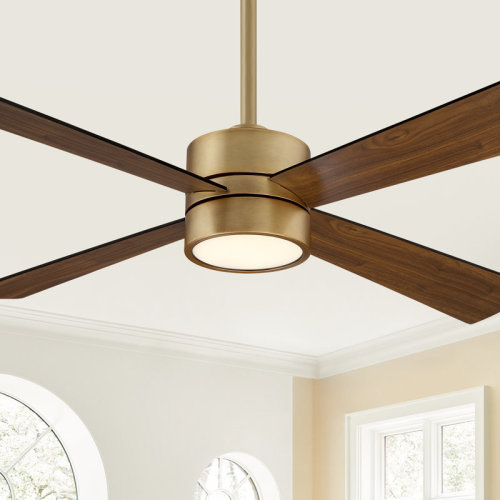 Wade Logan® 52" 4 - Blade Ceiling Fan With LED Lights And Remote Control Included & Reviews | Wayfair