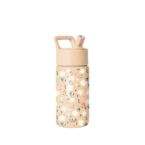Simple Modern Kids Water Bottle & Toddler Cup | 14oz | Floral | Insulated Stainless Steel Toddler Water Bottle, Kids Tumbler with Straw | Spill Proof for School, Girls, Boys | Chloe Floral