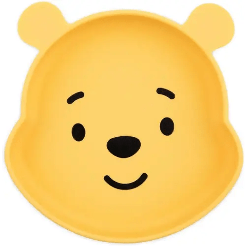 Bumkins Disney Toddler and Baby Suction Plate, Silicone Grip Dish, Baby Led Weaning, Kids Feeding Supplies, Non Skid Sticky Bottom, Platinum Silicone, for Children Ages 6 Months Up, Toy Story Alien