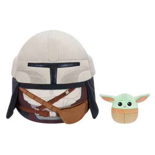 Star Wars: The Mandalorian 12" Mandalorian with 3.5" Grogu Medium Plush Toy