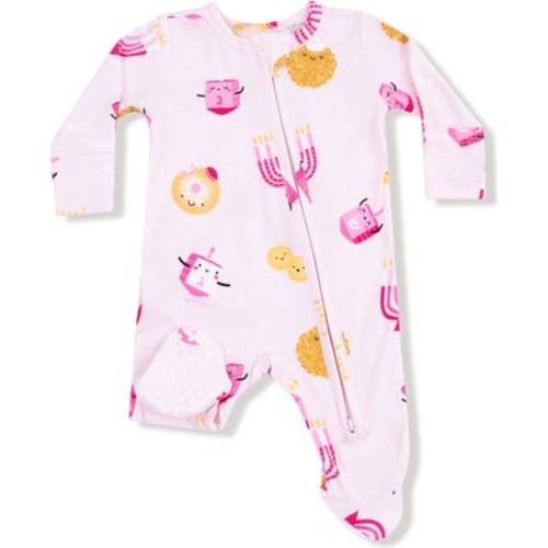Hanukkah Print Zip Footie, 0-3M