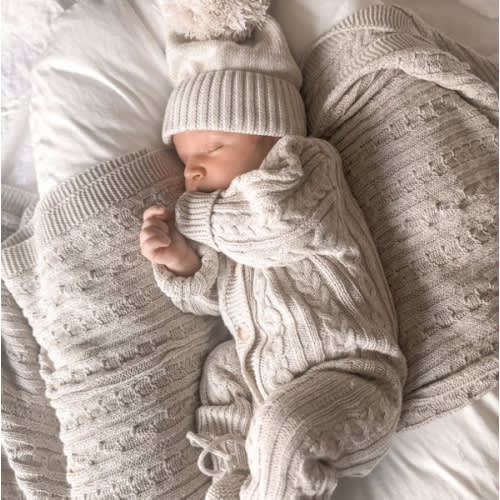 Luna + Luca Classic Cable Knit Jumpsuit - Natural