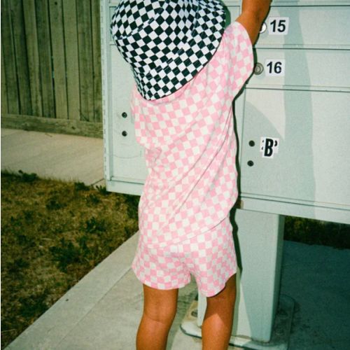 Pink Checkered Summer Set