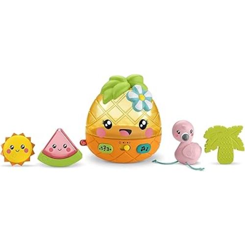 Fisher-Price Paradise Pals Magical Lights & Tunes Pineapple, Electronic Learning Toy with Music and Lights for Baby Ages 6-36 Months (Amazon Exclusive)