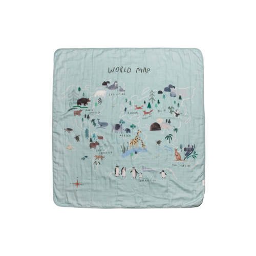 Muslin Quilt - World Map