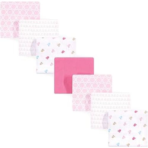 Luvable Friends Unisex Baby Cotton Flannel Receiving Blankets, Birdies 7-Pack, One Size