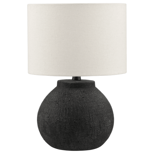 Bouclair Modern Textured Concrete Black Ceramic Table Lamp - Walmart.ca