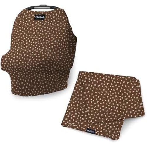 Milk Snob 5-in-1 Cover/Receiving Blanket Bundle (Brown Sugar Bloom)