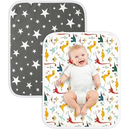 2 Pack Baby Changing Pad, Portable Diaper Changing Mats, 30"x24"