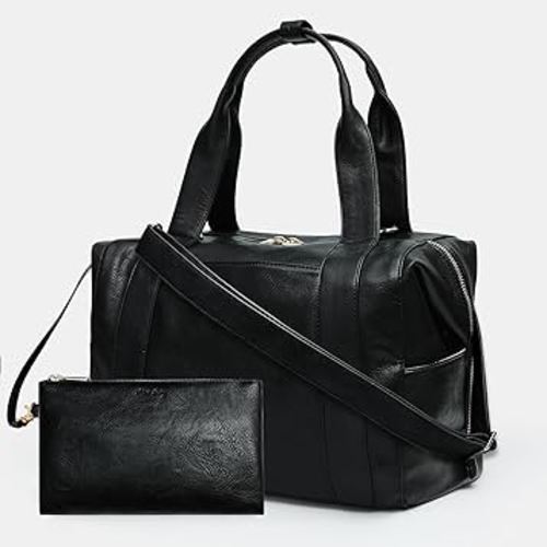 miss fong Large Diaper Bag Tote Pregnancy Hospital Bag Baby Tote Bag with 9 Pockets Mommy Bag with Small Purse-Black