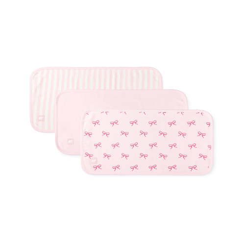 Monica + Andy Organic Cotton Baby Burp Cloth Set, GOTS Certified Soft & Absorbent Burp Cloths, 3-Pack