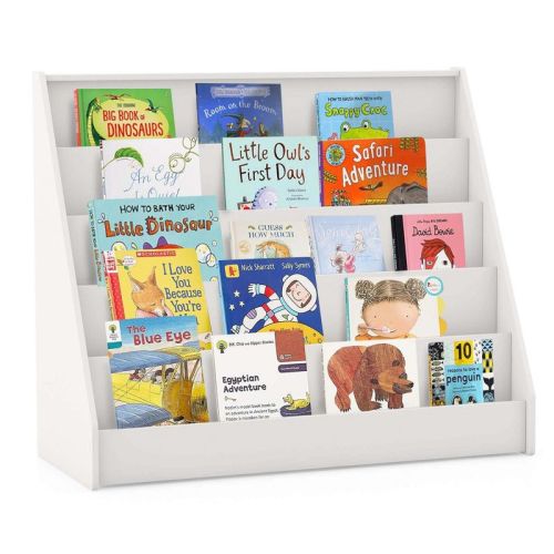 Costway 5 Tier Kids Bookshelf - White