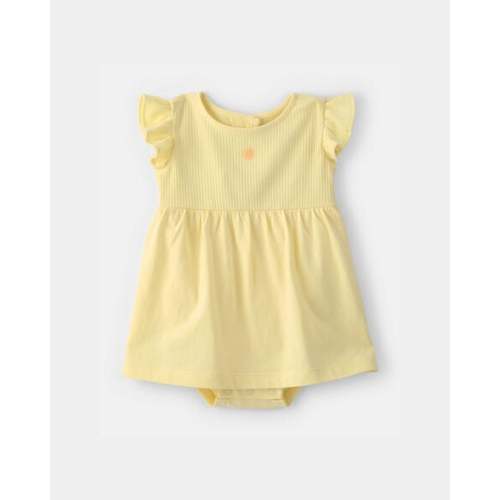 Baby Girl Sunshine Short-Sleeve Bodysuit Dress - Yellow | Carter's