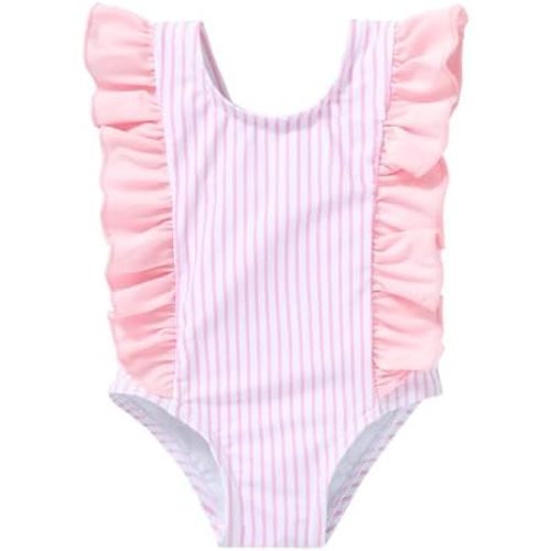 Newborn Baby Girl Ruffle Swimsuit Infant Toddler One Piece Floral Bikini Beach Bathing Swimwear Set