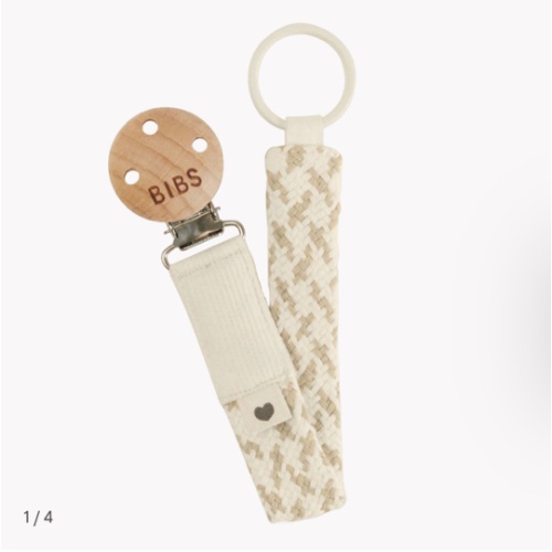Pacifier Clip - Ivory/Vanilla – Bibsworld store US