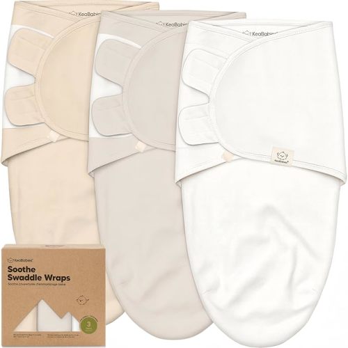 3-Pack Organic Baby Swaddle Sleep Sacks - Swaddles for Newborns, Infant 0-3 Months, Baby Girls, Boys, Soft & Snug Newborn Sleep Sack, Nursery Swaddling Blankets (Pure, OS)