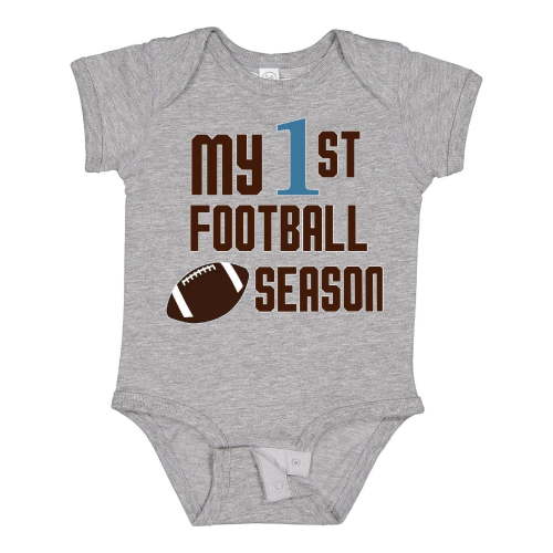 Inktastic My First Football Season Boys or Girls Baby Bodysuit